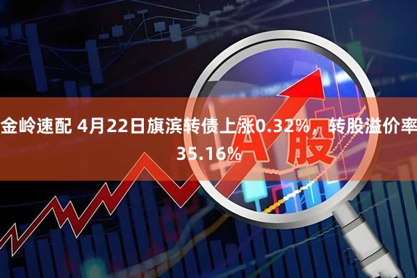 金岭速配 4月22日旗滨转债上涨0.32%，转股溢价率35.16%